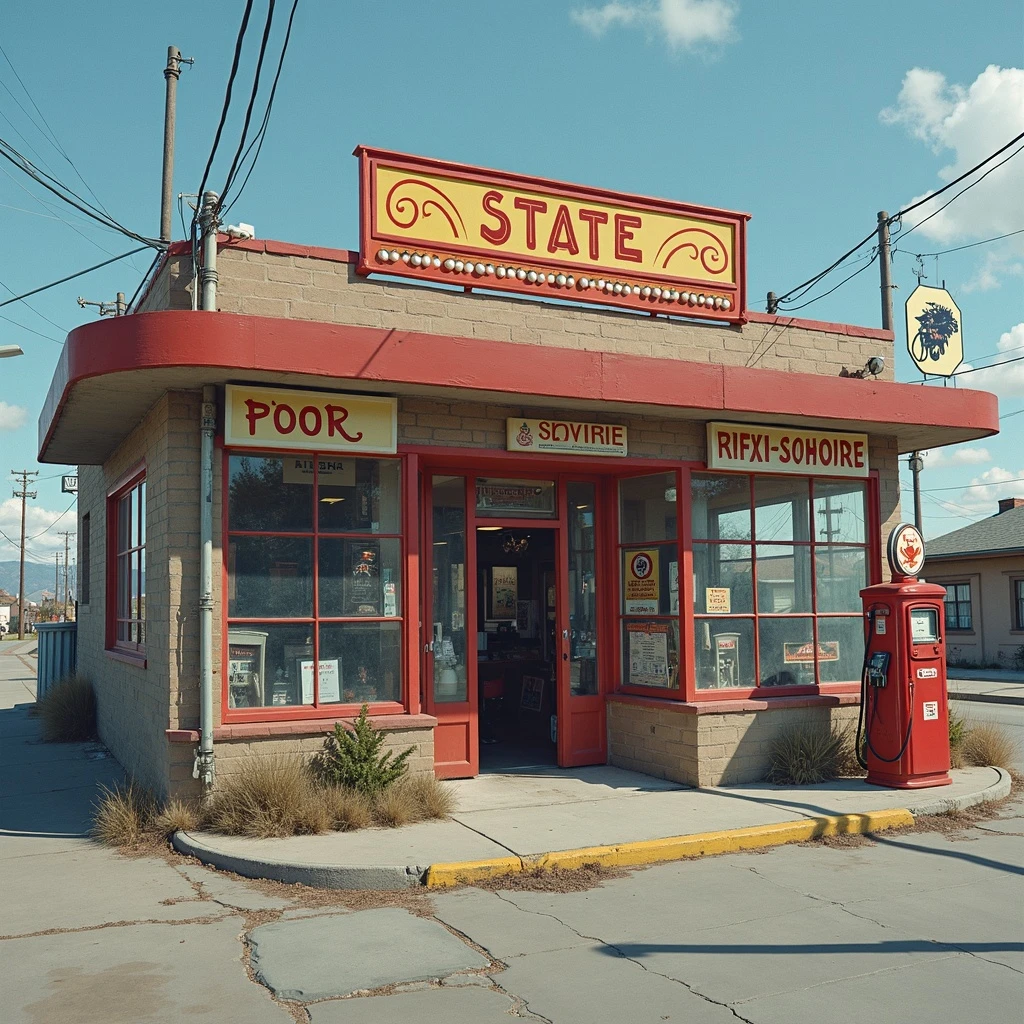Gas station named Poor Store & More emoji
