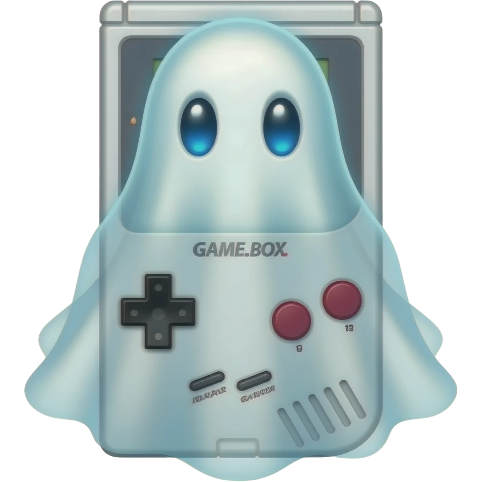 ghost coming out of a gameboy emoji