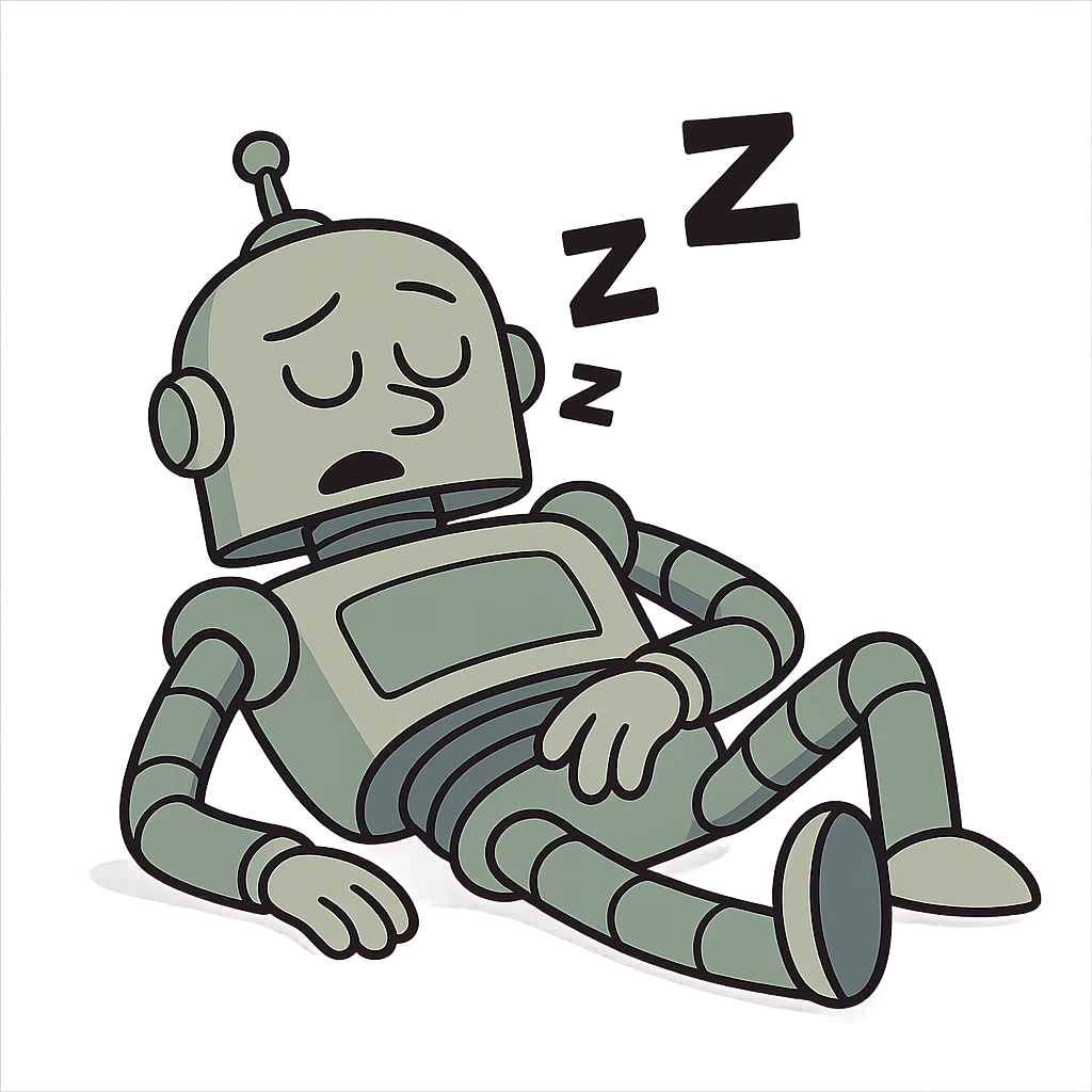 sleeping robot emoji