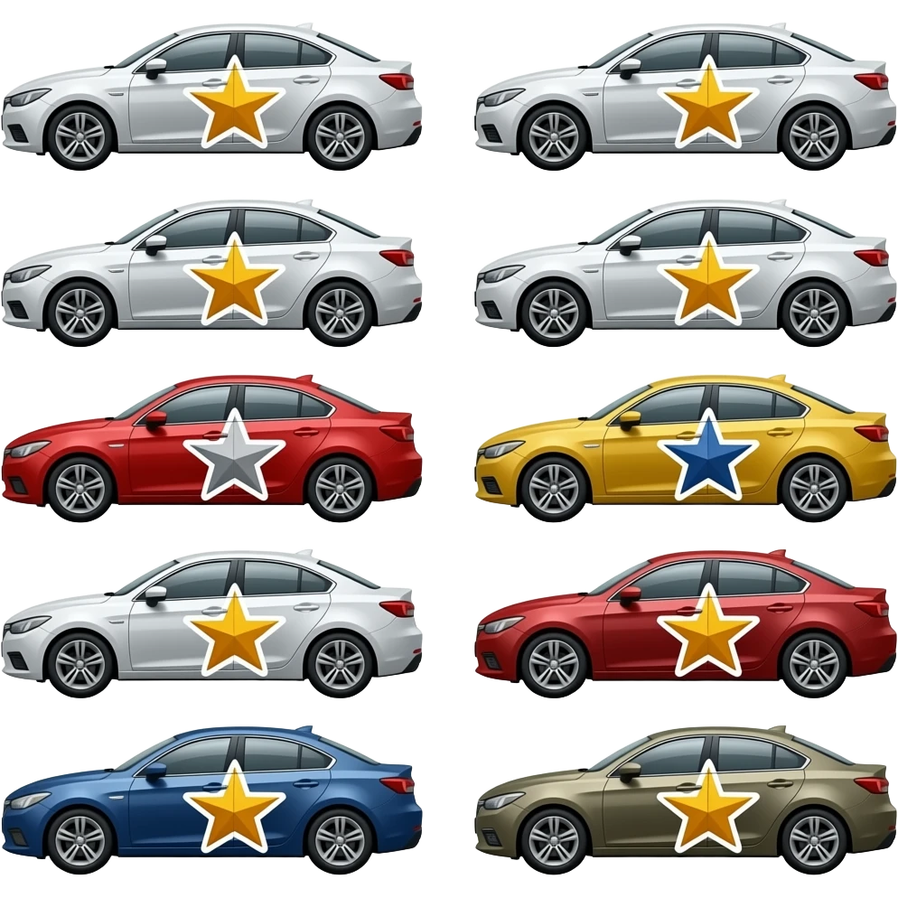 making stickers  star unique profeslooking one sides. difference difference designs difference designs an 12 car emoji