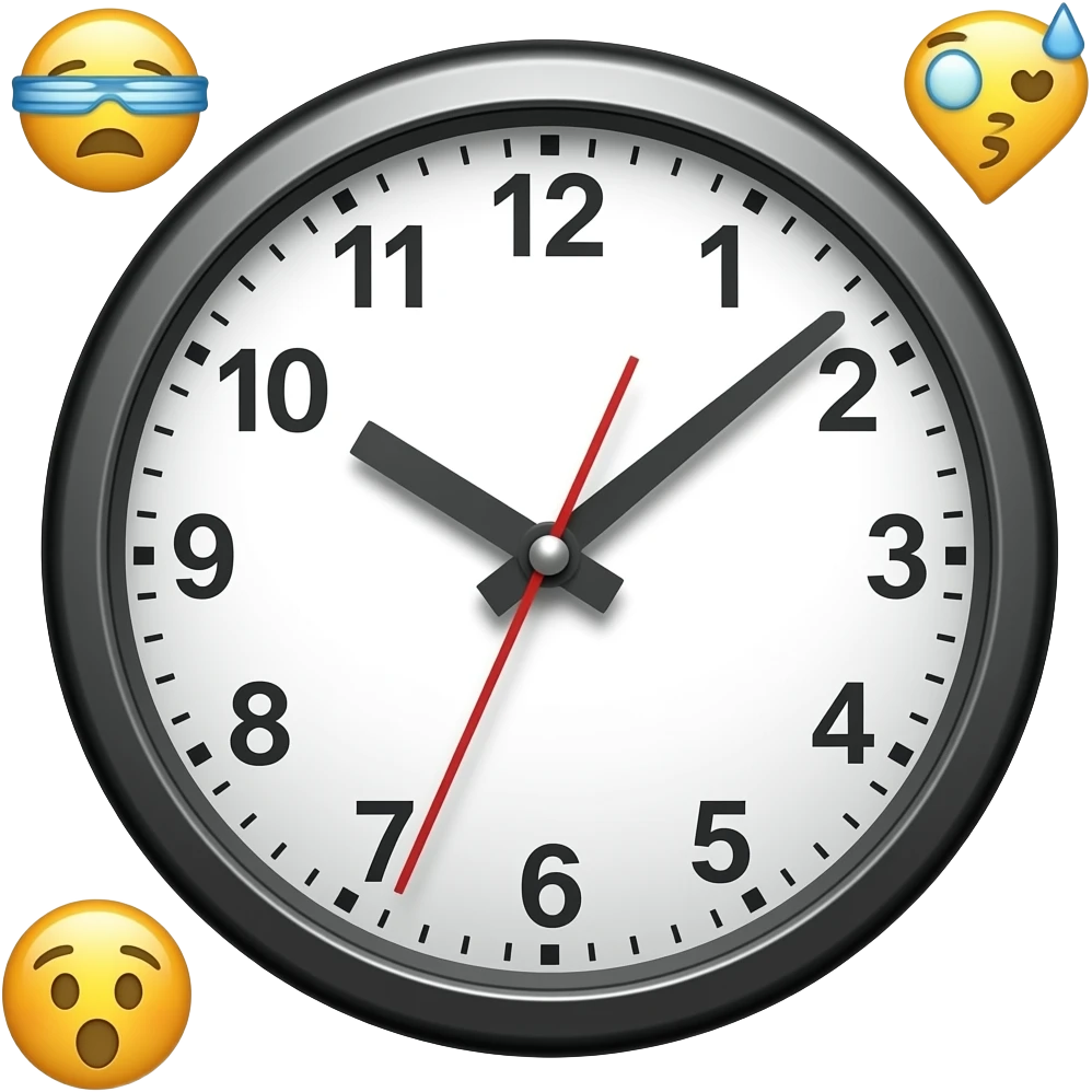 time management in the style of the 100 emoji emoji