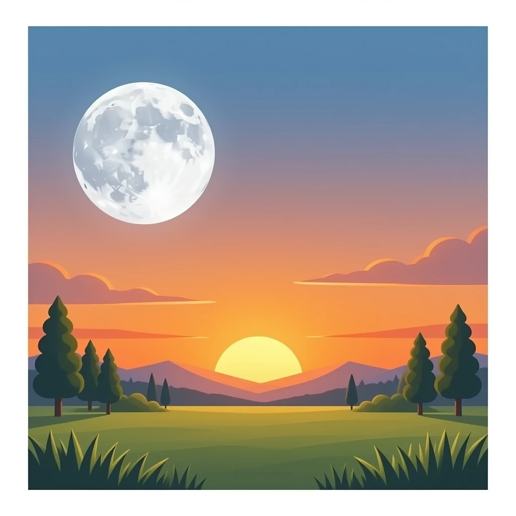 moon turning orange emoji