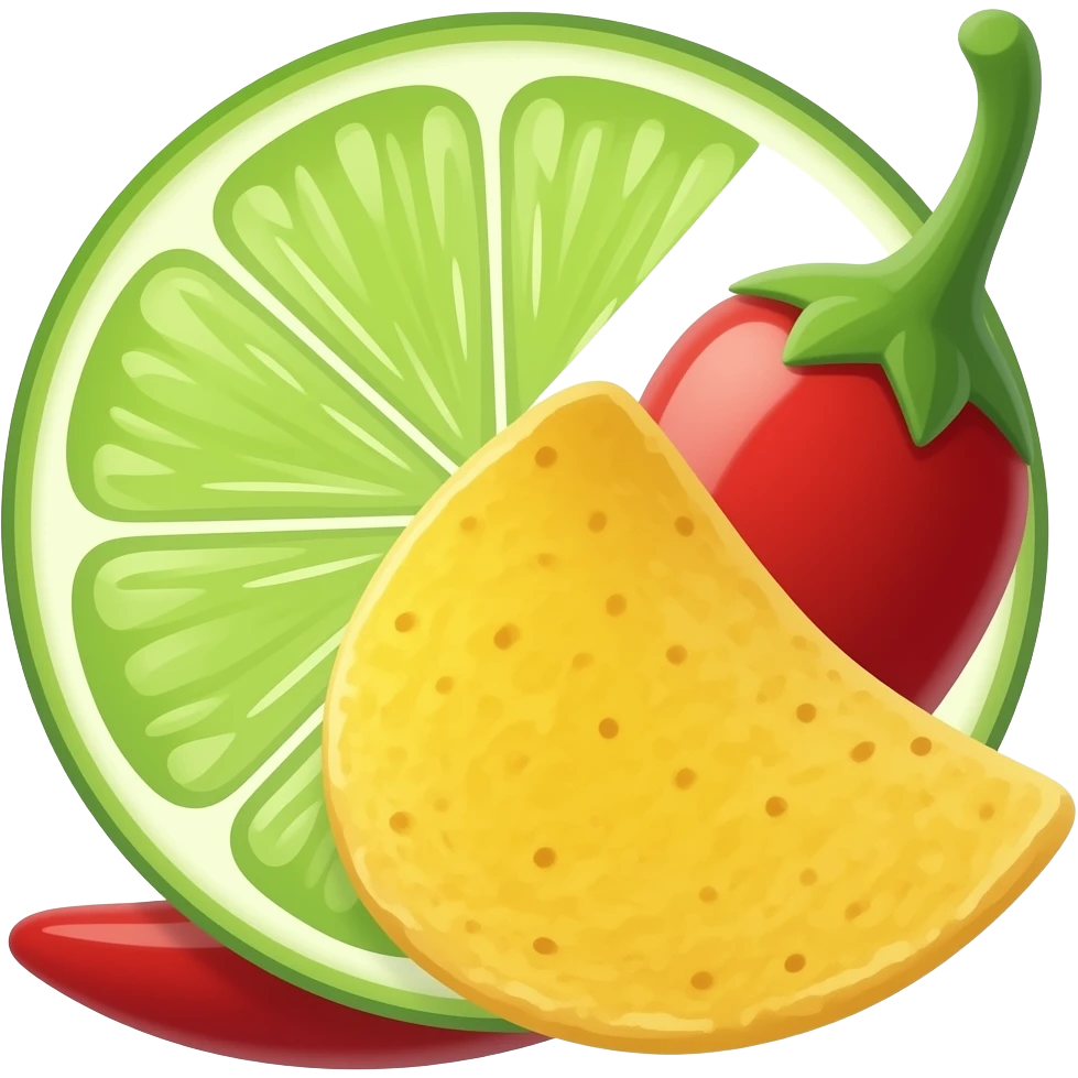 a chili lime taki chip emoji emoji