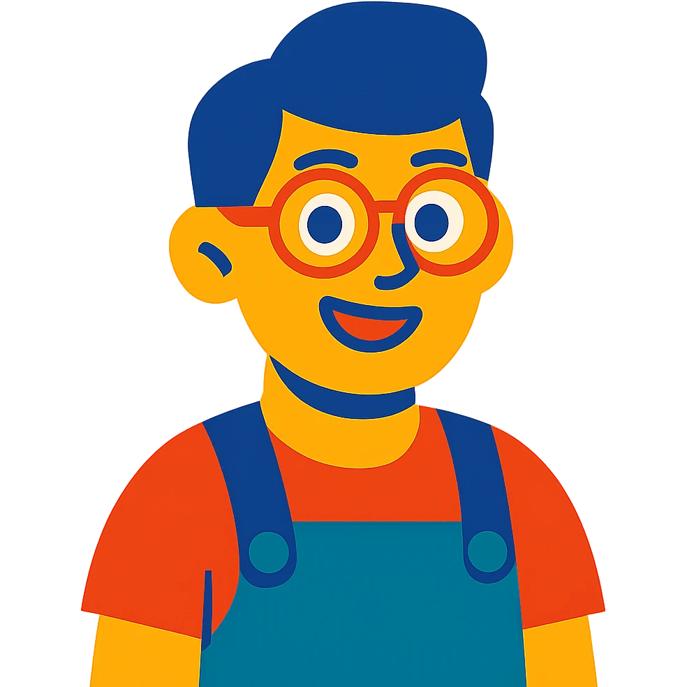 colorful cartoon illustration of a person emoji