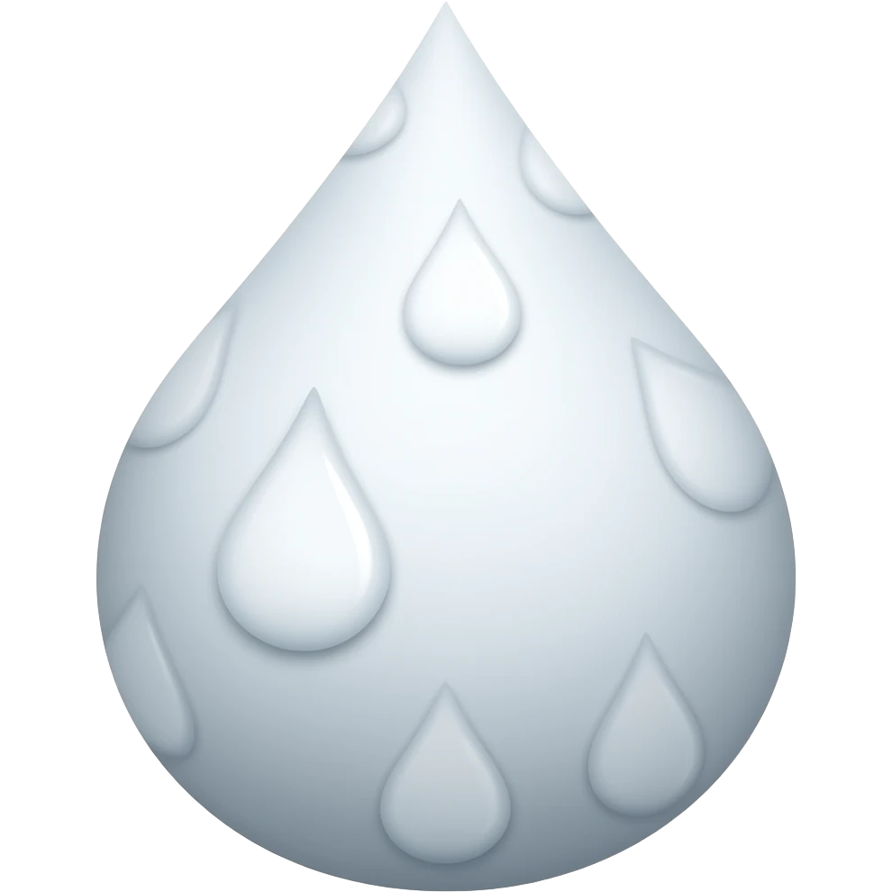 Water droplets but white emoji