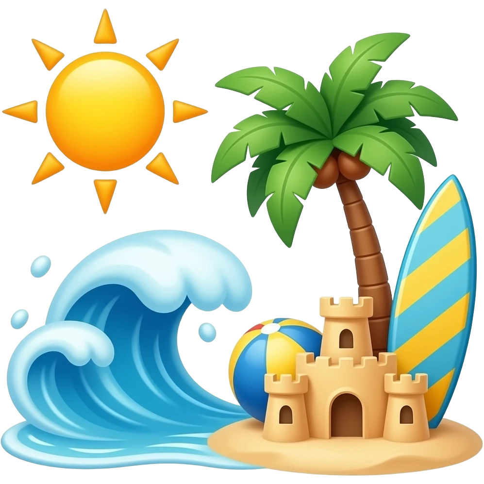 beach essential emojis emoji