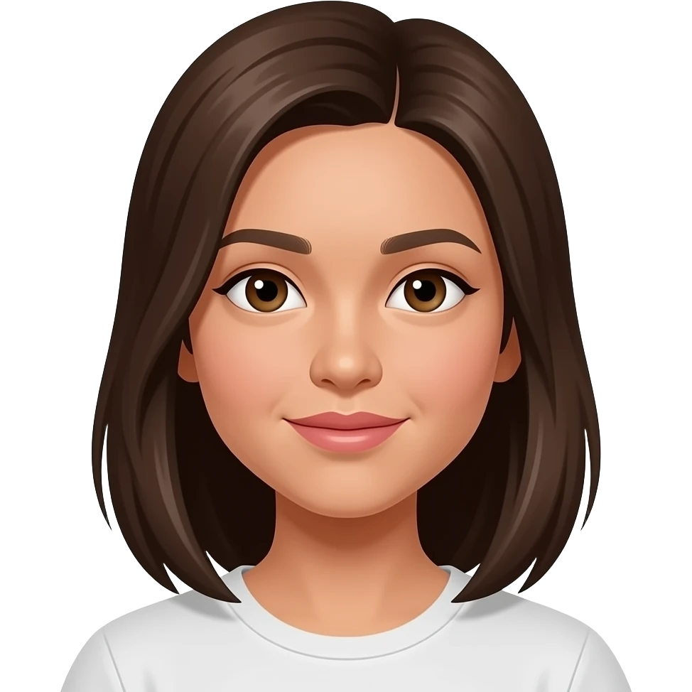 Filipino girl 25 years old brown hair closed lips emoji