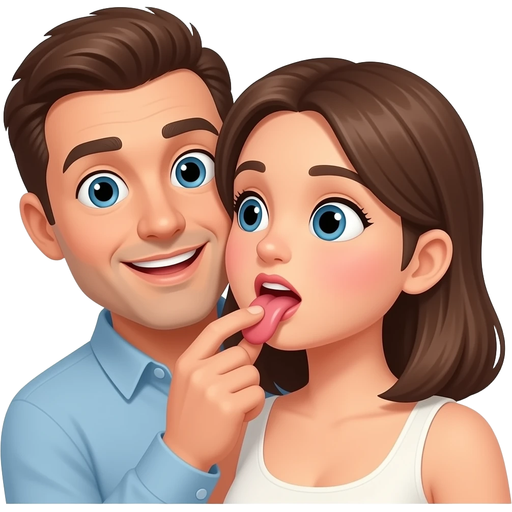 Man licking girls vagina emoji