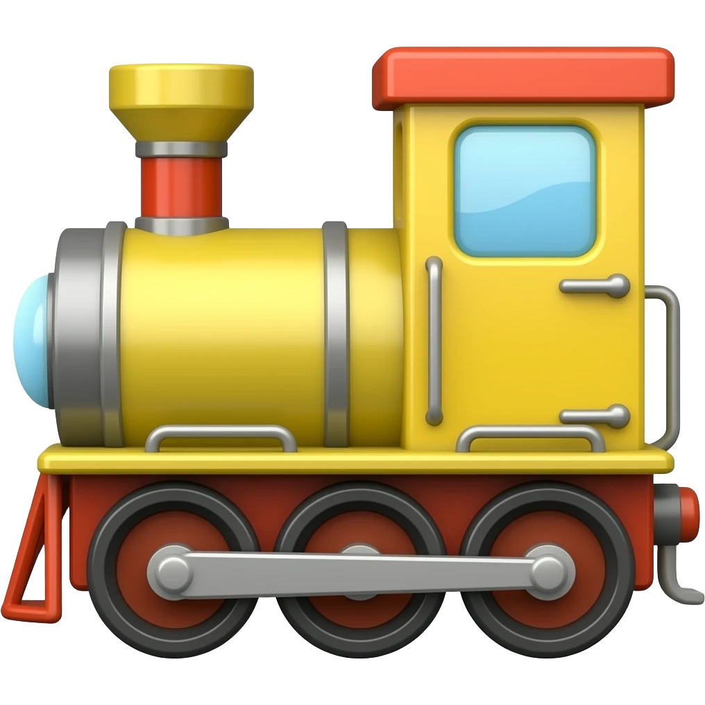 creatre a simple vibrant color train dont add more detail in it emoji