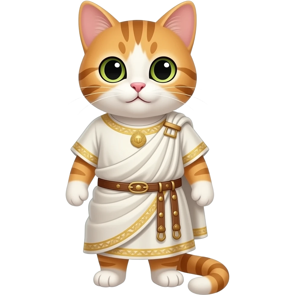 cat with clothes from ancient rome emoji