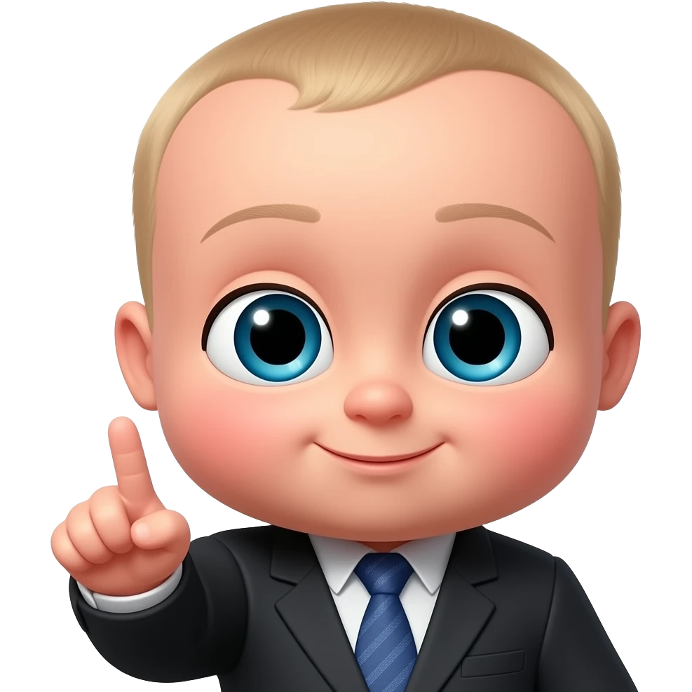 Boss baby middle finger emoji