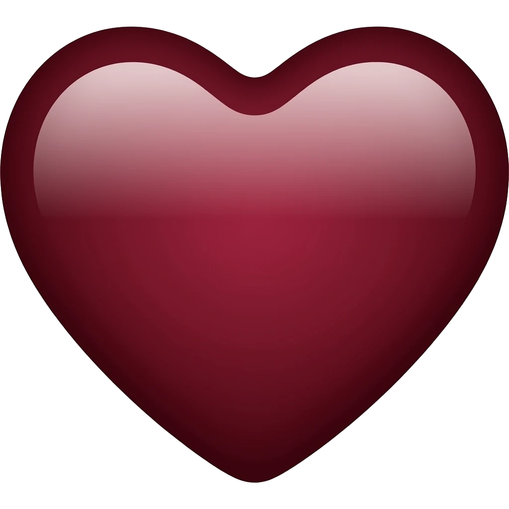 Wine colour heart  emoji text emoji