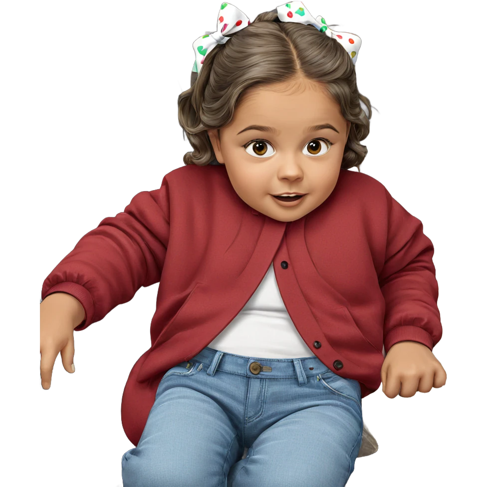 girl on couch with bow emoji