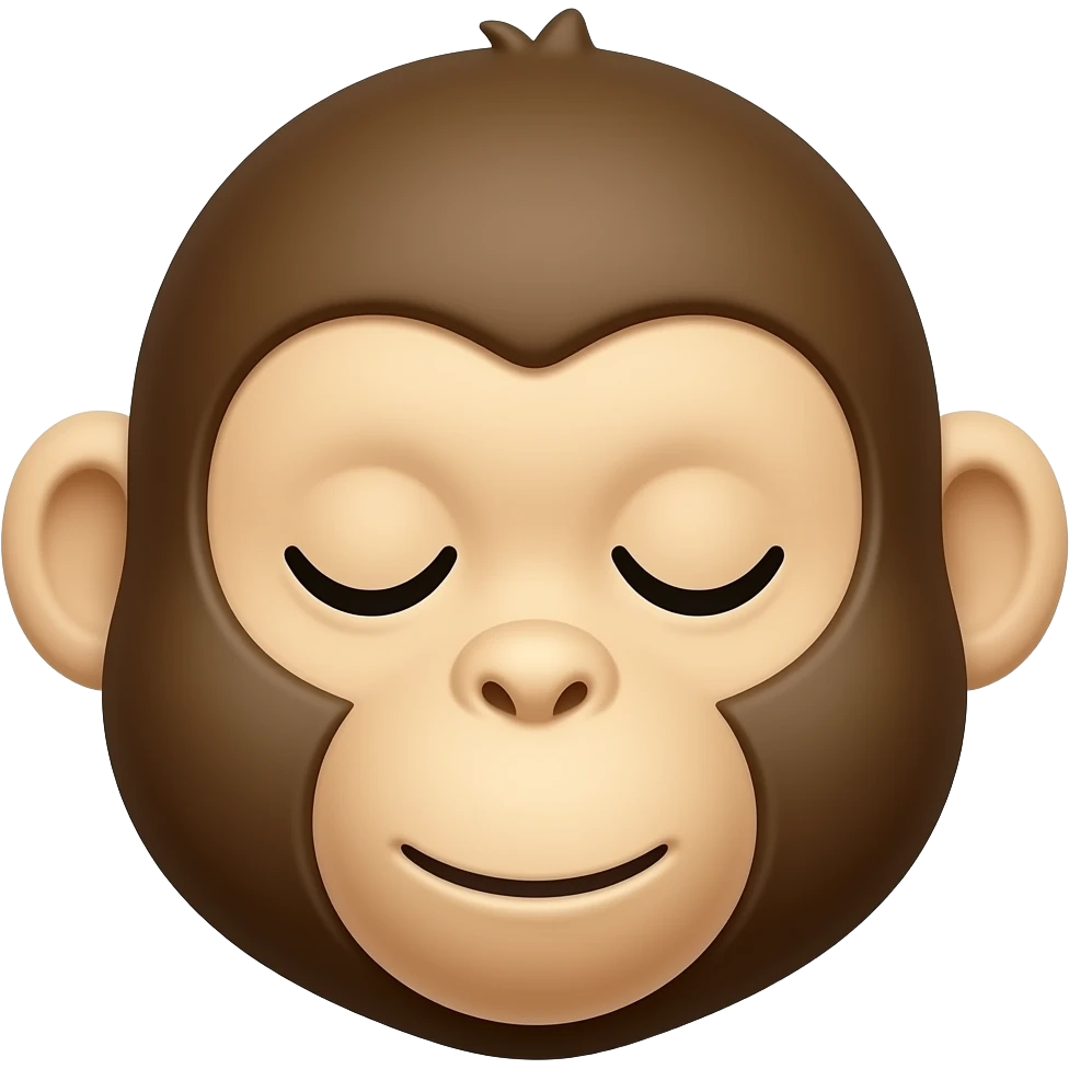Monkey closing eyes emoji