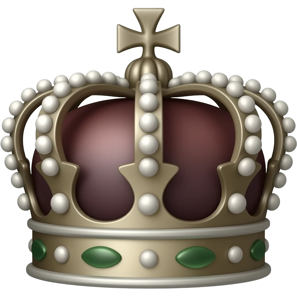 siyah bir kral tacı emoji