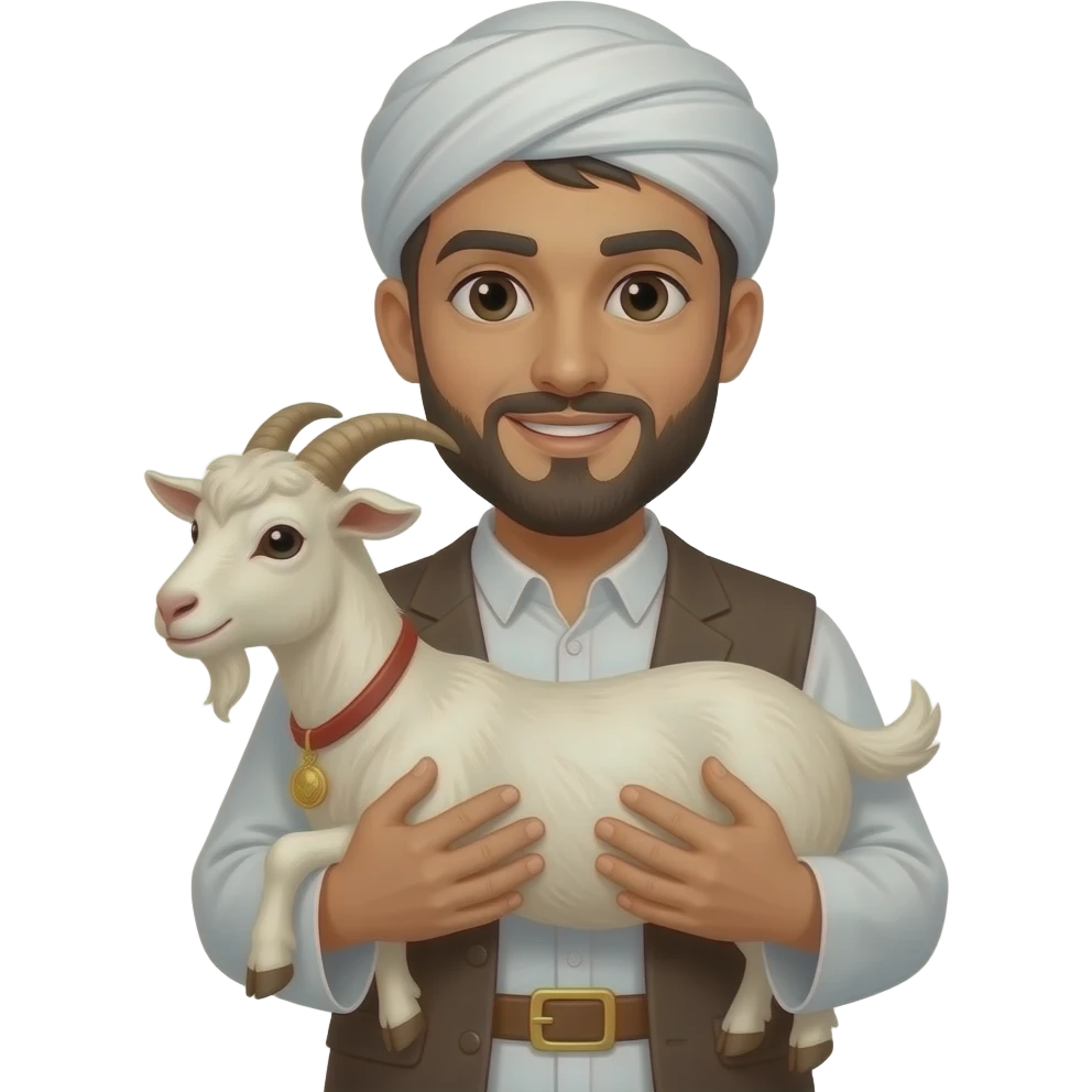 muhammed holding a goat emoji