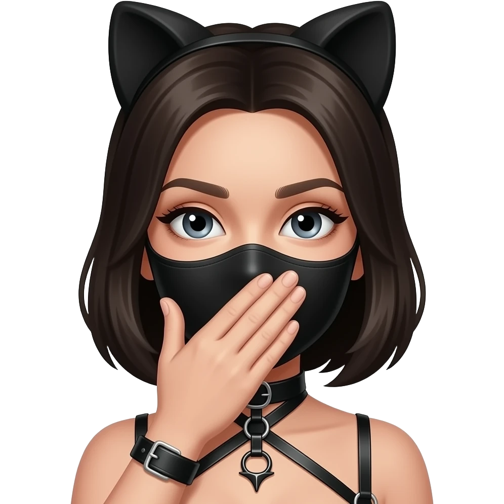 Bdsm cover her mouth emoji