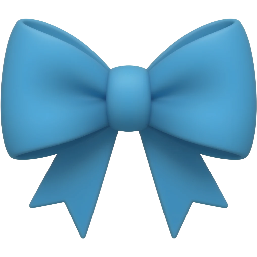 Blue bow emoji