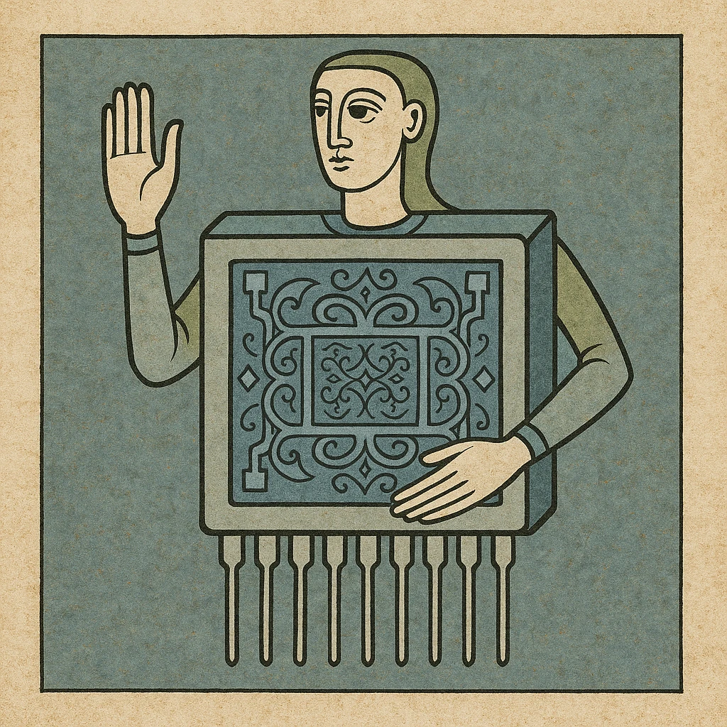 microchip retro-tech aesthetic emoji
