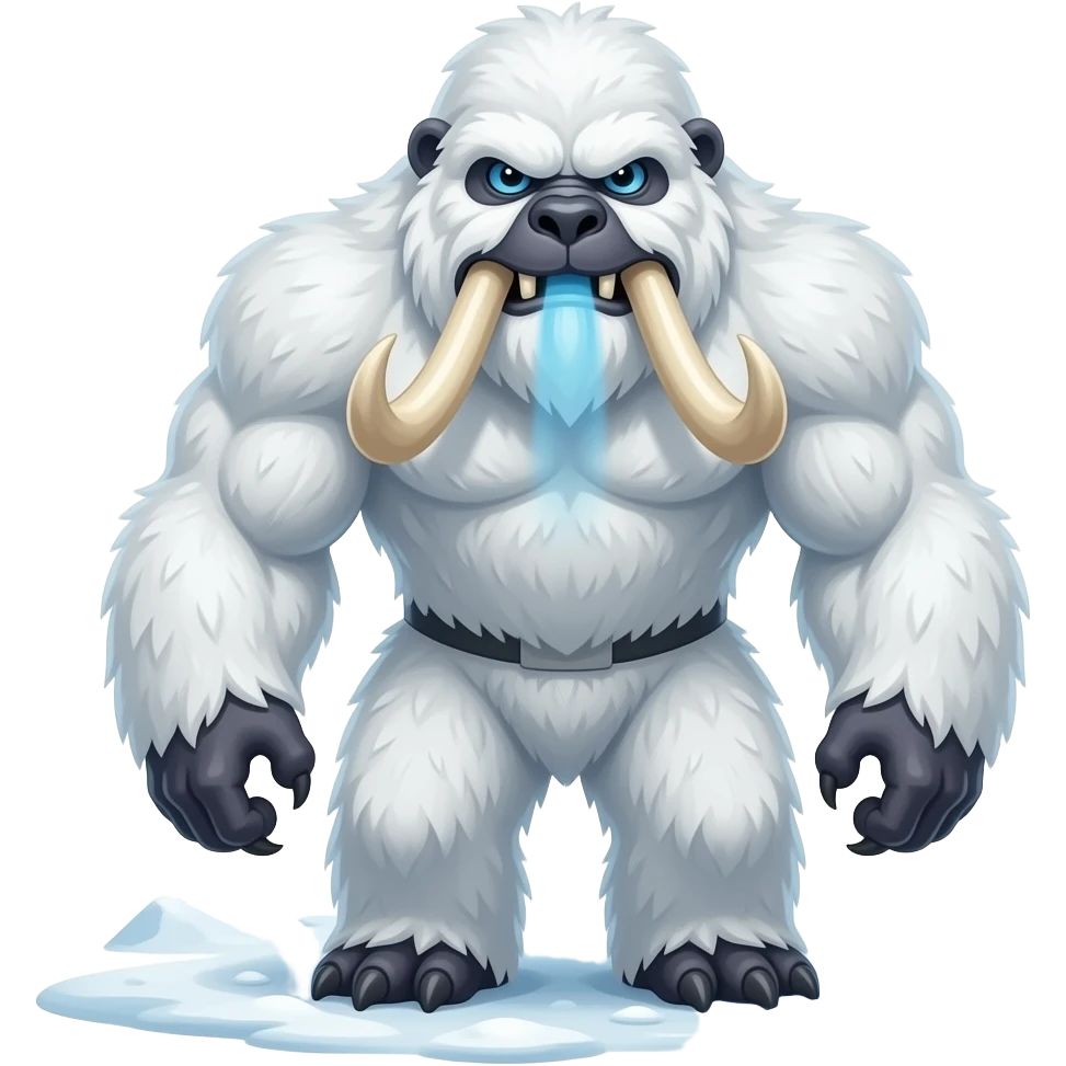 Wampa from star wars with tusks emoji