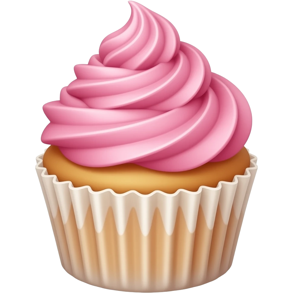 Cupcake with pink icing emoji