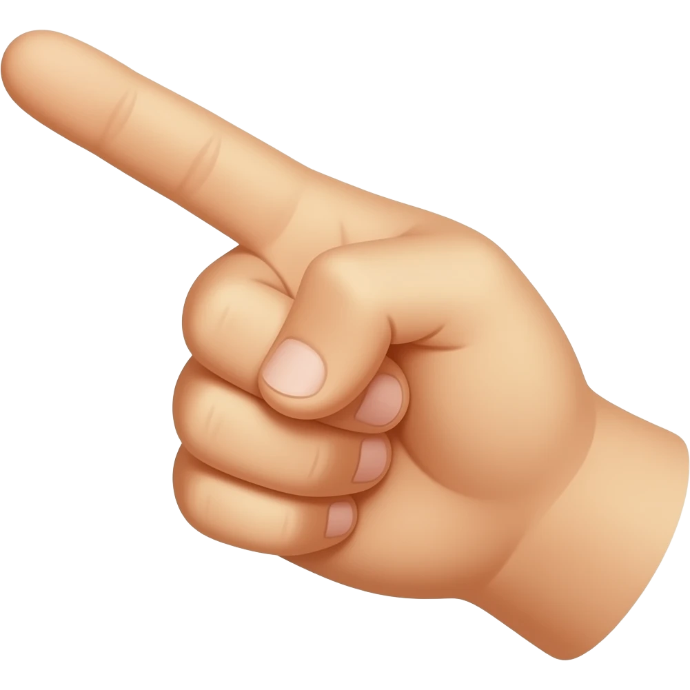 point Hand emoji