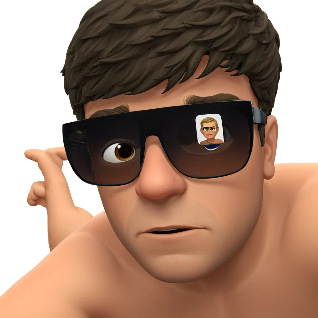 intimate indoor male portrait emoji