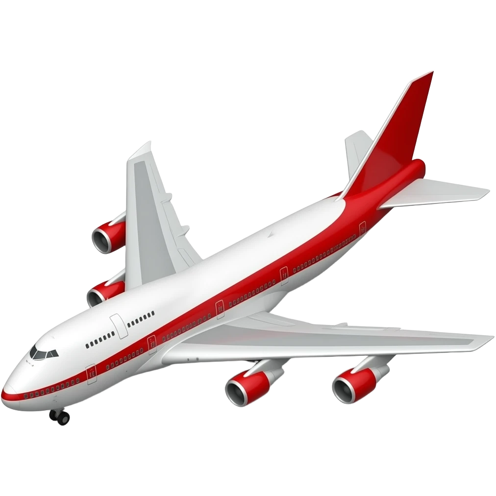 Boeing 747 - boeing (model year: 2020) (iconic colour: white and red emoji