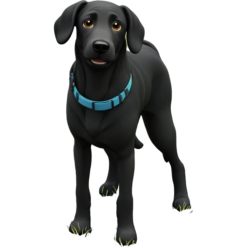 dog in the grass outdoors emoji