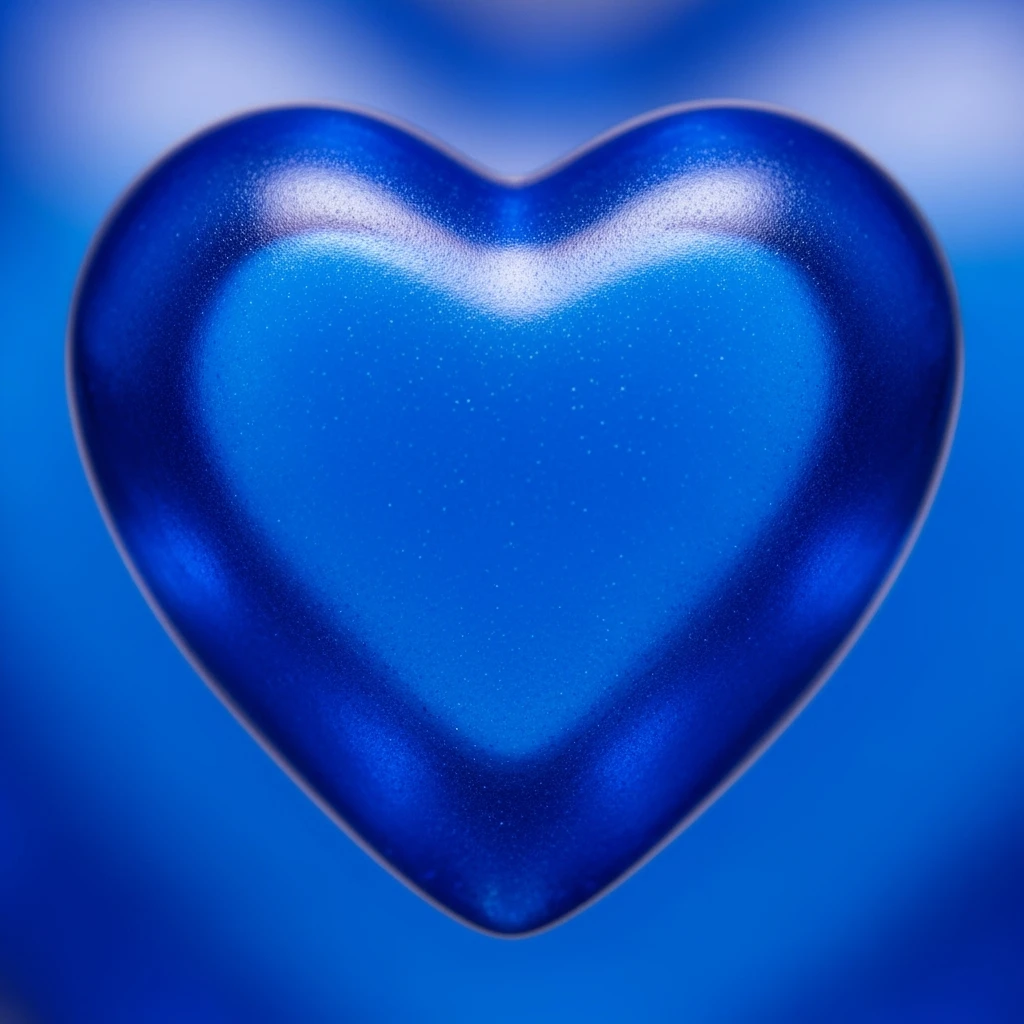 ultra detailed blue heart emoji