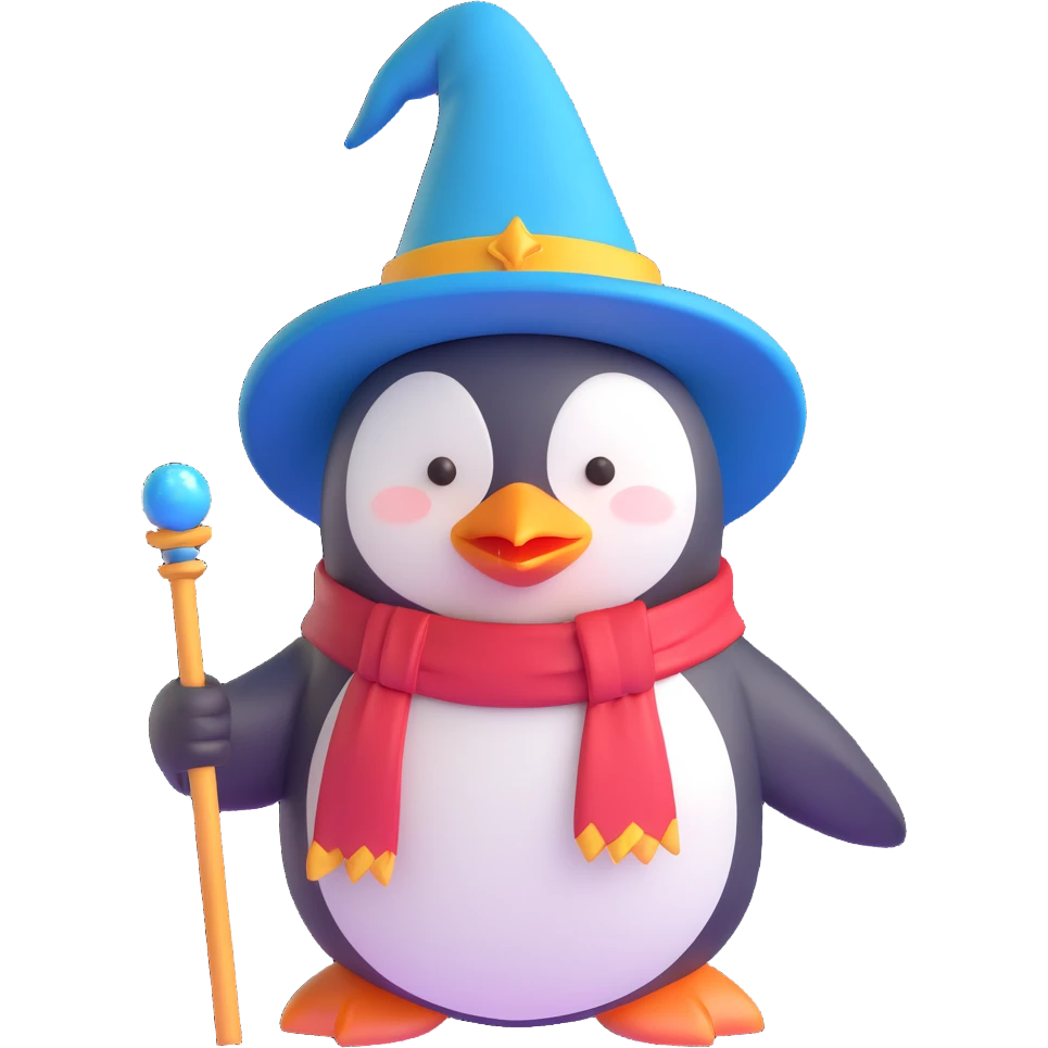 🧹Penguin Wizard emoji