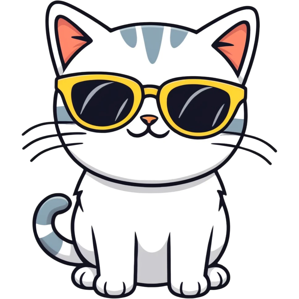 Cat with sunglasses emoji