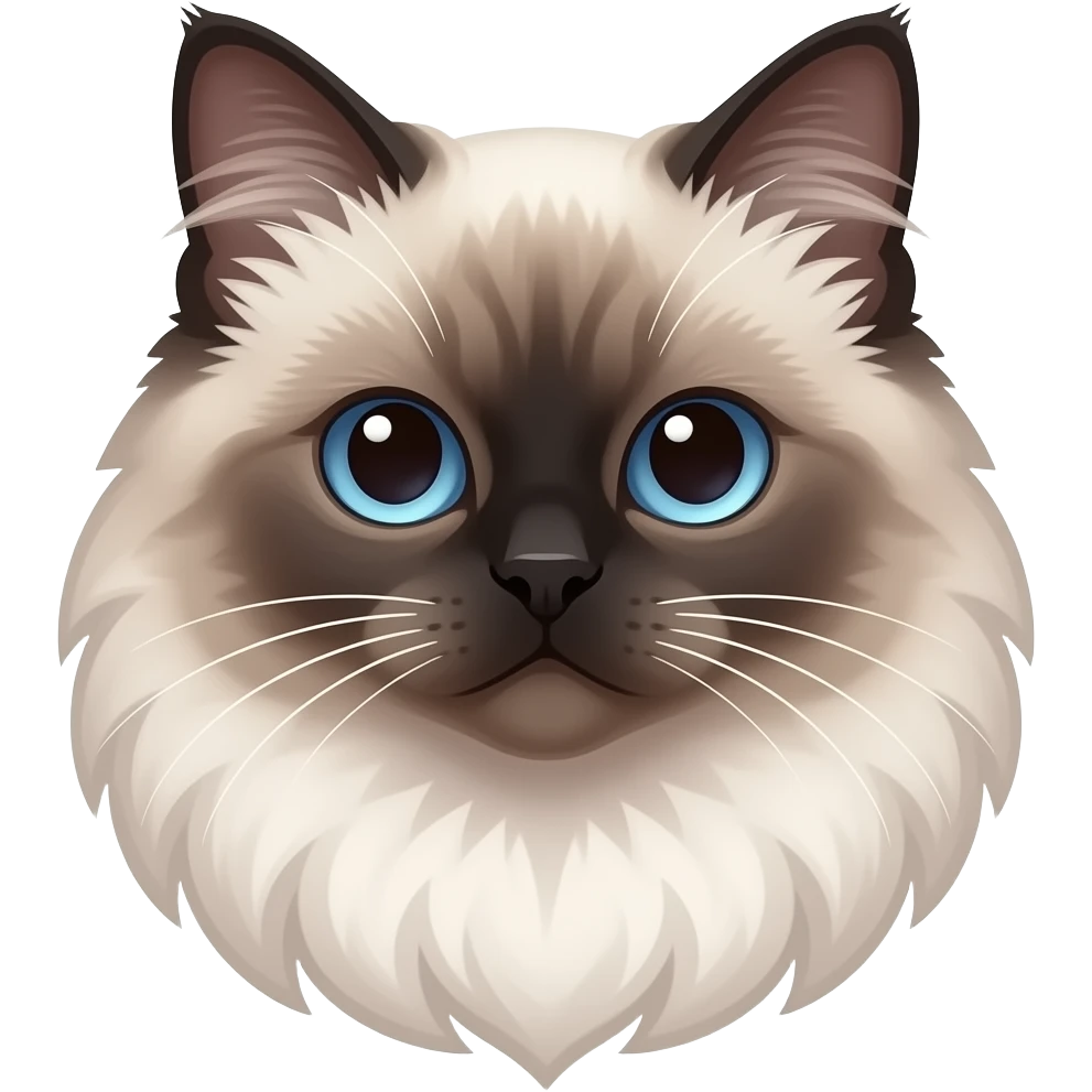 ragdoll cat head and neck emoji