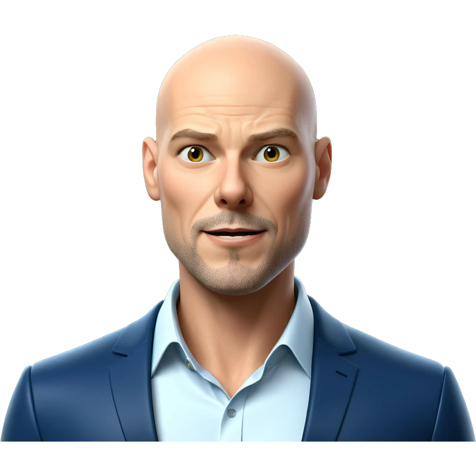 bald man in formal suit emoji
