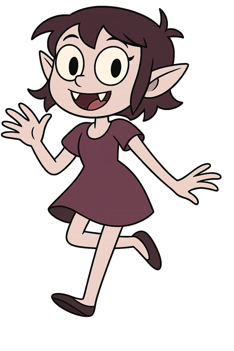 Remove the background, keep the vampire girl in cartoon style with transparent background, focus on a clean cartoon style character with no background. emoji