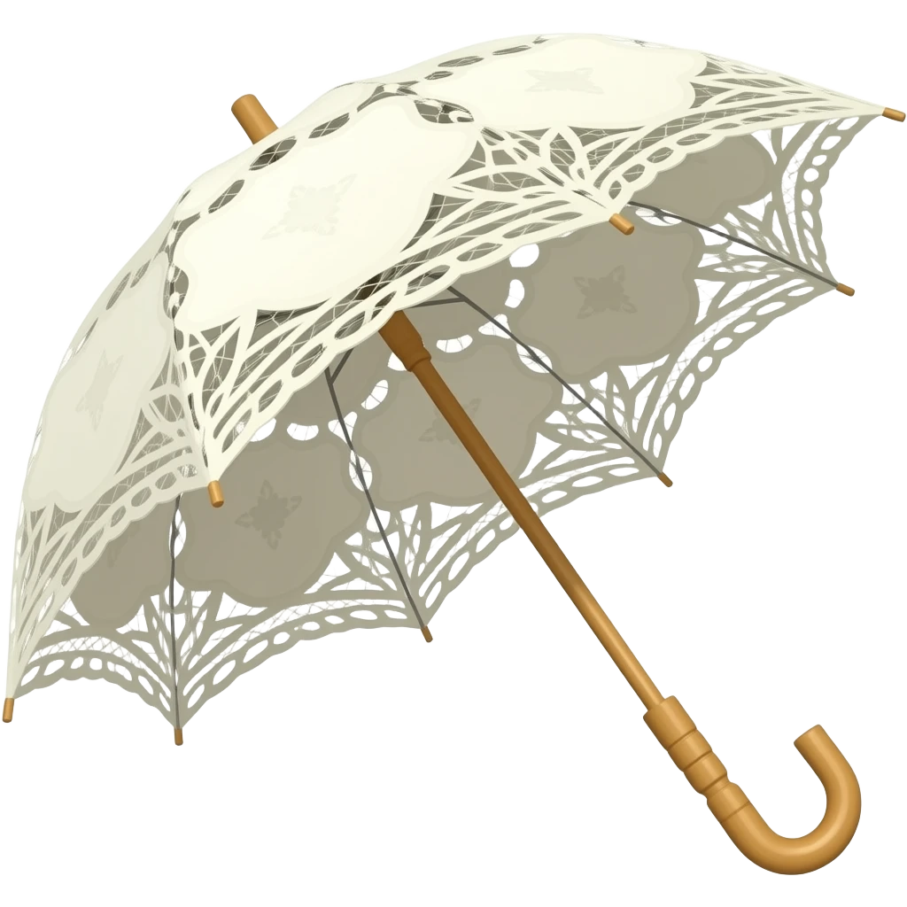 Vintage style lace sun umbrella emoji