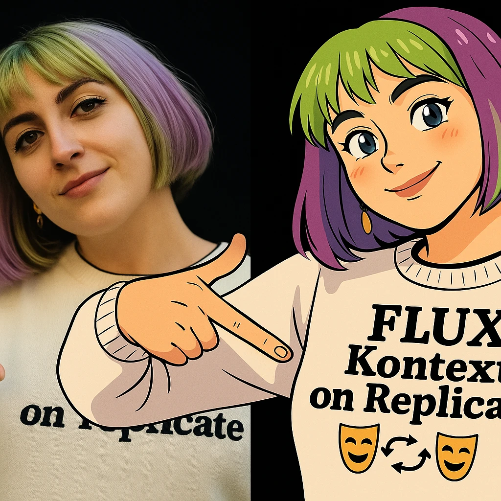 replace replicate to emojis and make the background black  emoji