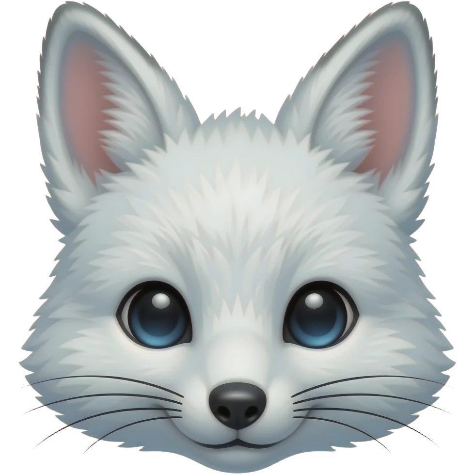 arctic fox bunny head emoji