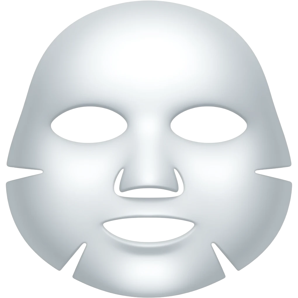 white face skincare mask emoji
