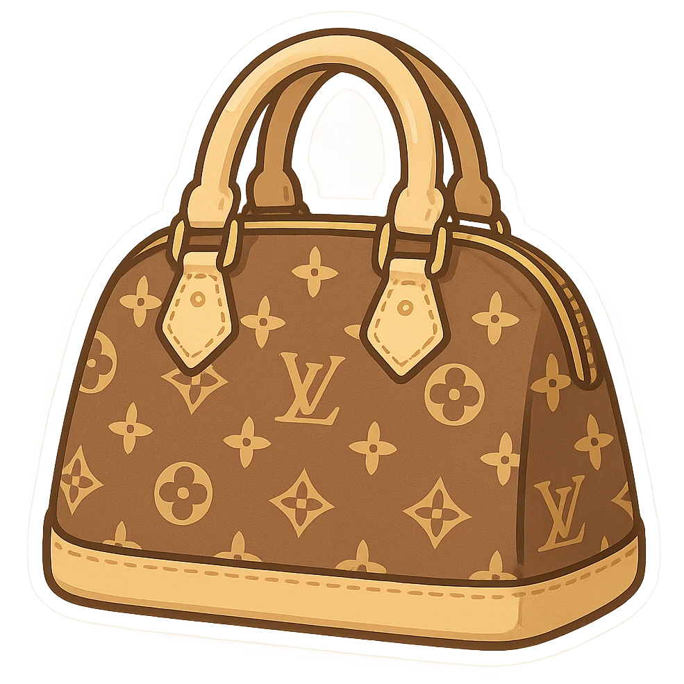 Luxury LV handbag emoji