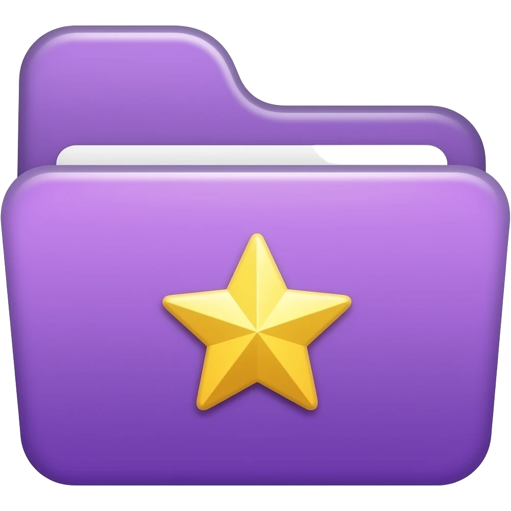 #Projects: Purple folder folder with a portfolio/star icon. emoji