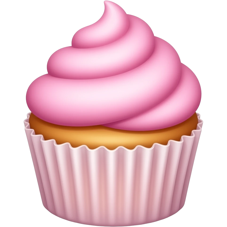 Cupcake with pink icing emoji