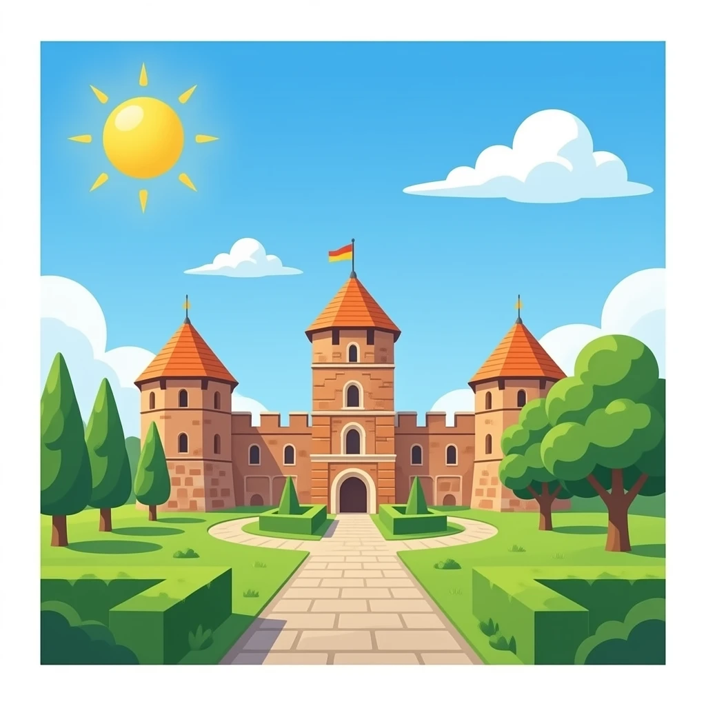 create Gediminas castle picture without around areas. emoji