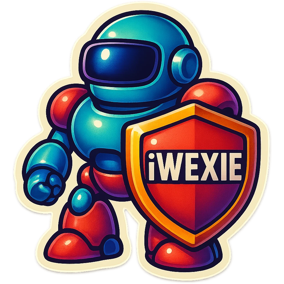 Lets do something else now. can you show me a iWexie shield robot emoji