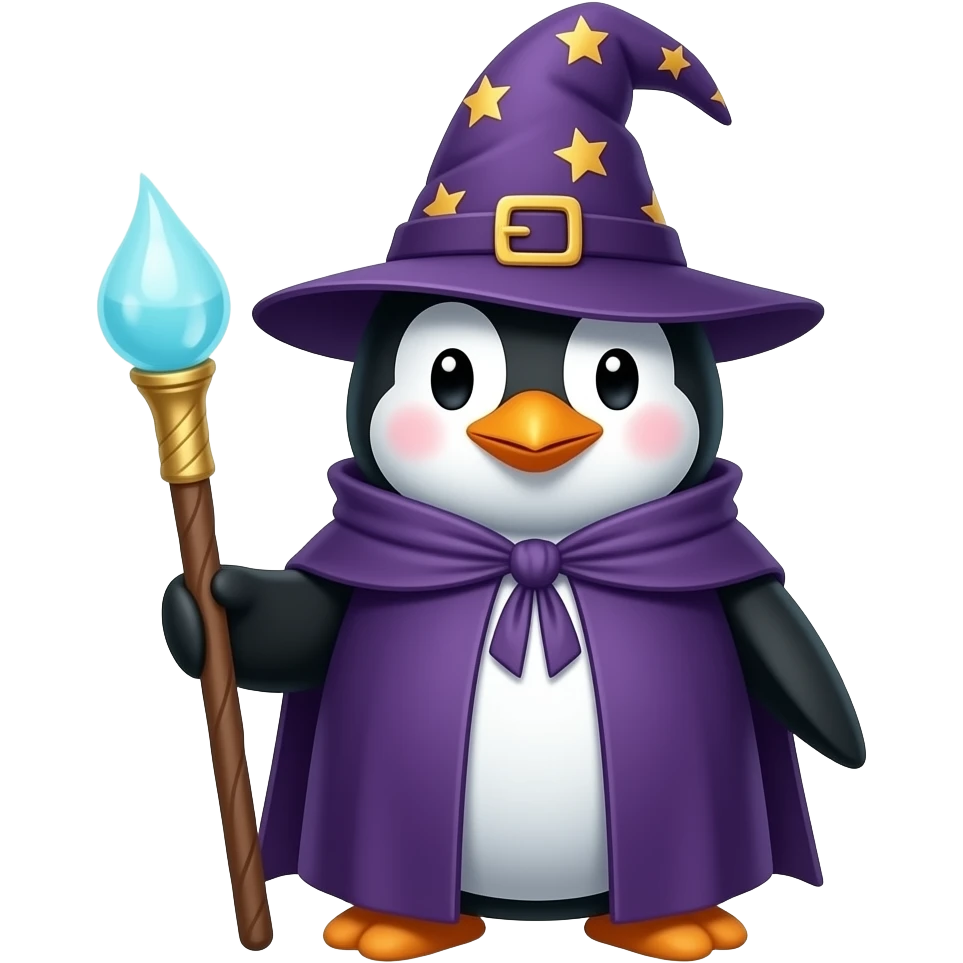 Penguin Wizard emoji