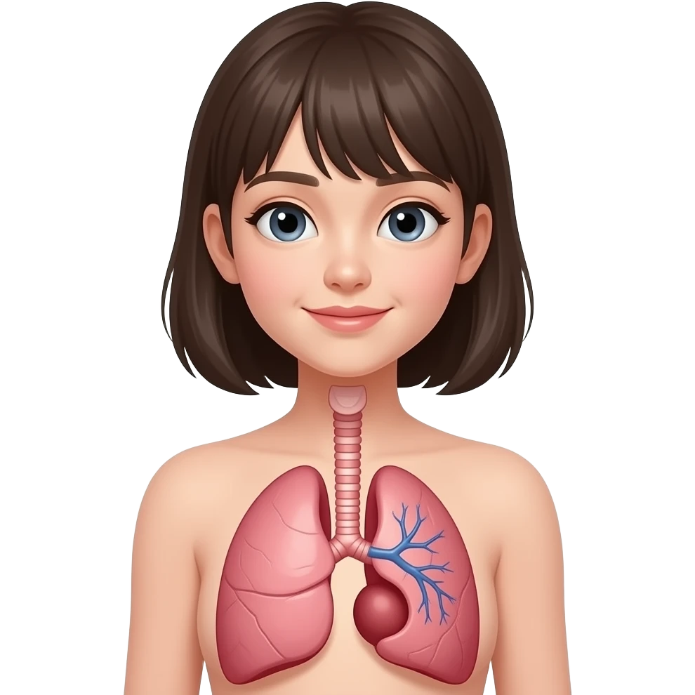 girl with visible LUNGS emoji