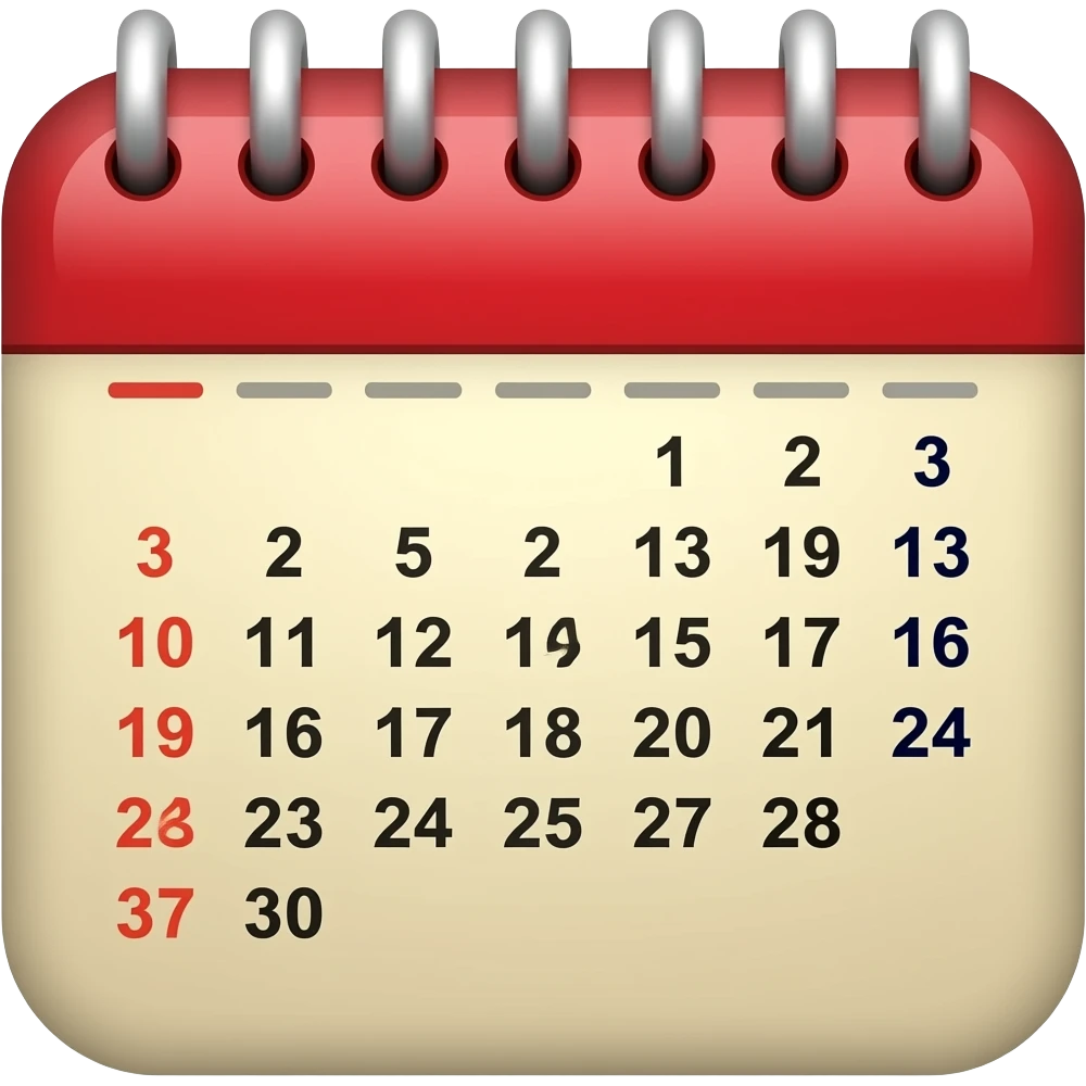 Beige calendar emoji