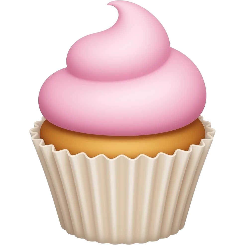 Cupcake with pink icing emoji