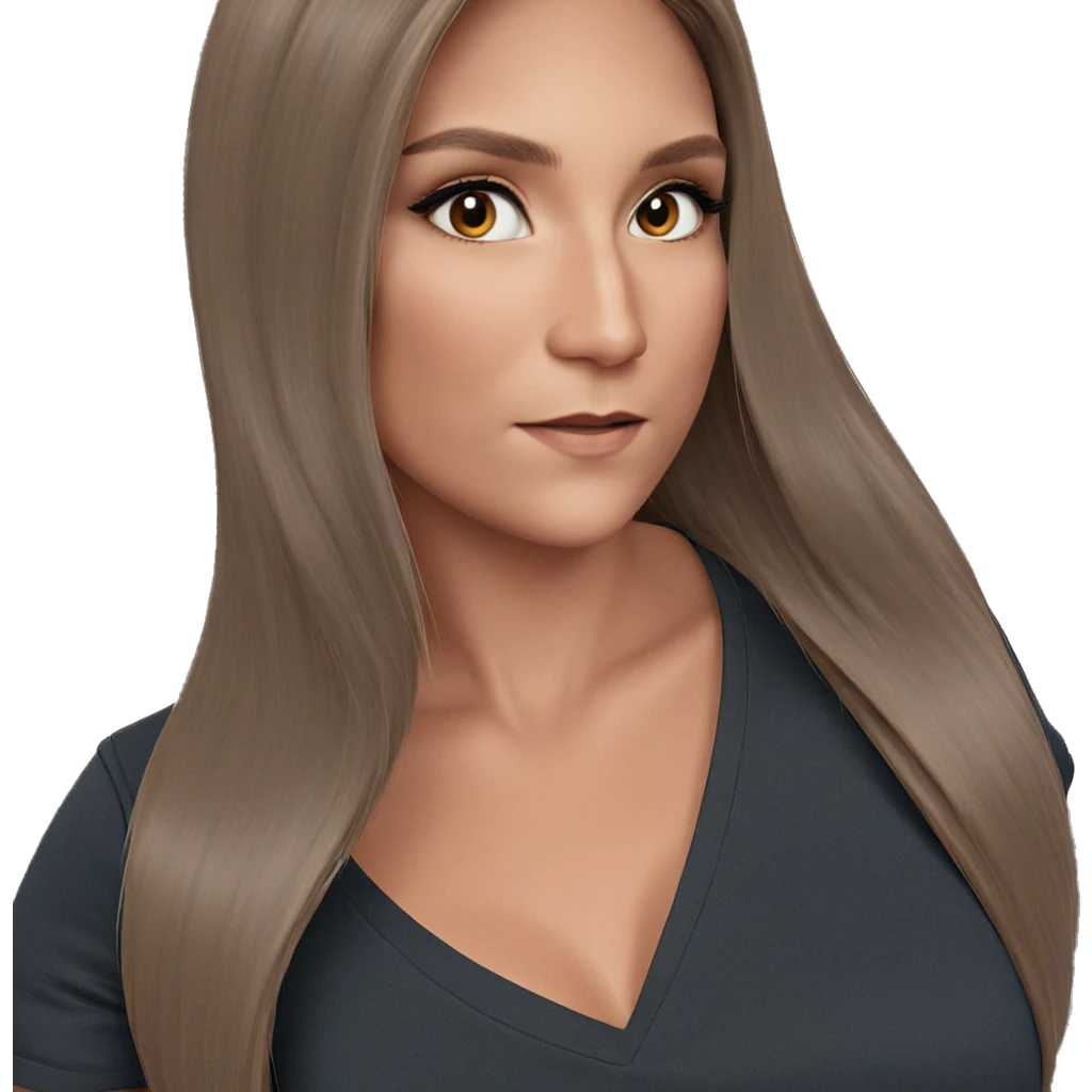 girl with long brown hair emoji