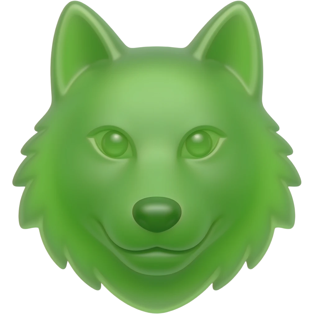 Gummy wolf candy emoji